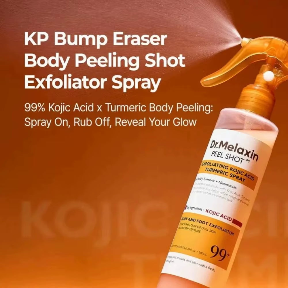 Dr.Melaxinturmeric Body Spray Exfoliating Kojic Acid Peeling Shot Tightening Skin Remove Dead Hydrating Nourishing Skincare
