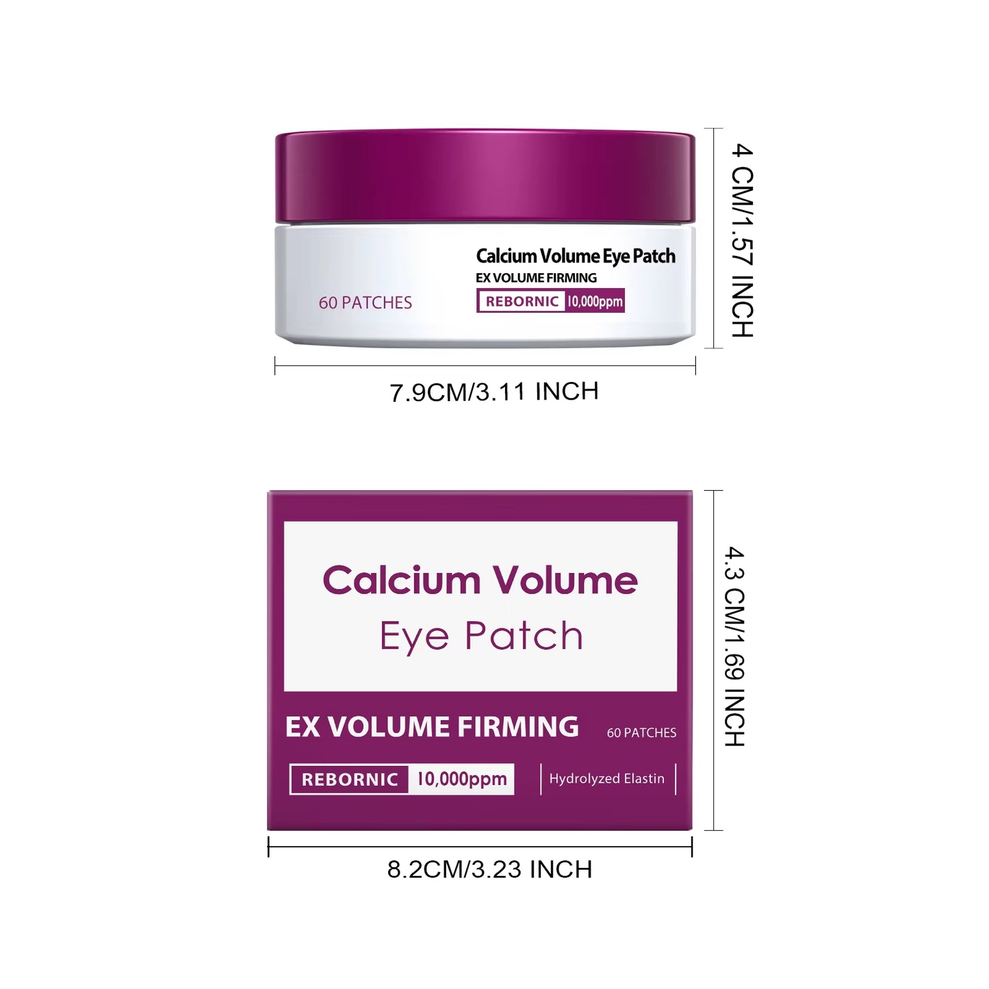 Calcium Volume Eye Patch Hydrating Smoothing Eye Treatment Anti-Puffiness Lifting Firming Eye Area Soft Smooth Eye Patch