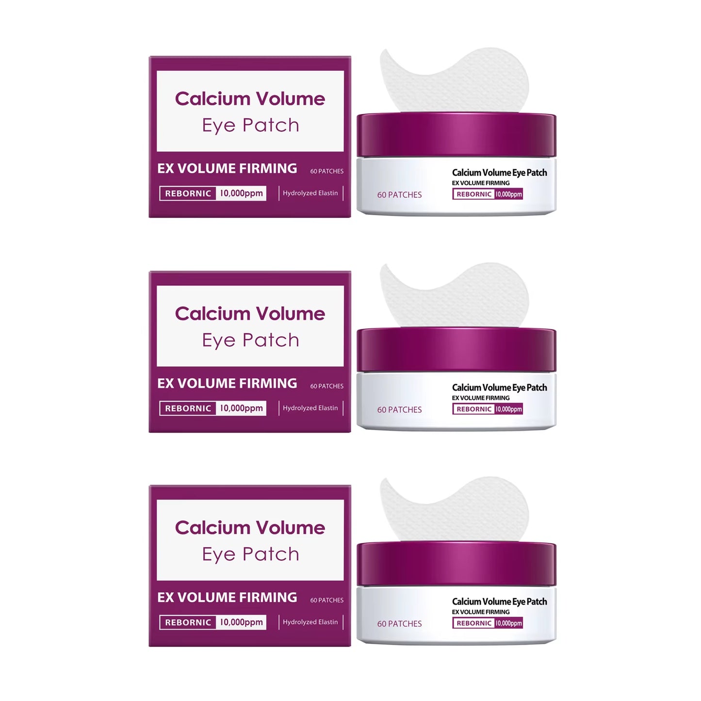 Calcium Volume Eye Patch Hydrating Smoothing Eye Treatment Anti-Puffiness Lifting Firming Eye Area Soft Smooth Eye Patch