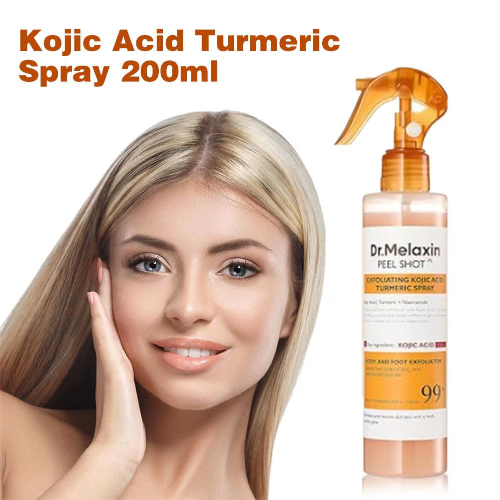 Dr.Melaxinturmeric Body Spray Exfoliating Kojic Acid Peeling Shot Tightening Skin Remove Dead Hydrating Nourishing Skincare
